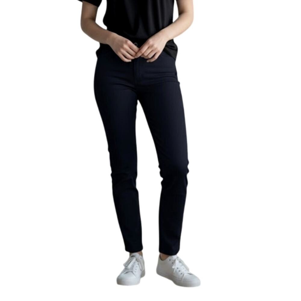 Liz Claiborne Women's 6 Black Straight Leg Mid Waist Formal Trousers